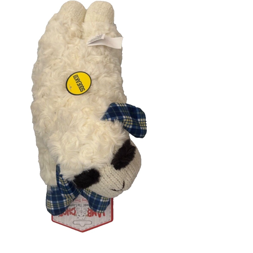 Multipet Lambchop Hanukkah Holiday Blue Plaid Ear 10" Lamb Chop Dog Toy Chanukah